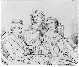 Family Group (from McGuire Scrapbook) by Thomas Seir Cummings