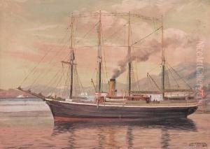 Seascape. Signed Luplau Janssen, Proven 5. Sept. 1925 by Luplau Janssen