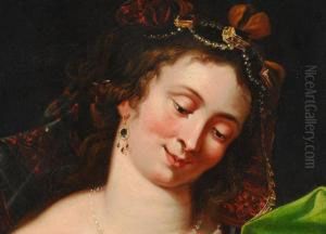 Junge Dame Mit Weinglas Und Artischocken
