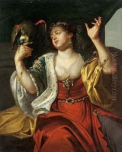 Signora Con Un Pappagallo