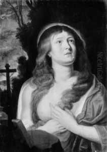 Die Bussende Maria Magdalena. by Abraham Janssens