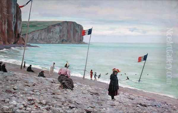 Beach scene at Fecamp, northern France (2) - view 1