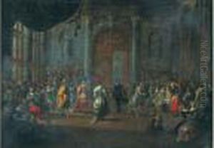 Scene De Bal Dans Un Interieur Avec Un Sultan Entrant Dans La
 Danse