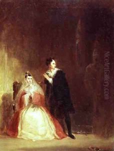 Hamlet and Gertrude with the Ghost, Act III Scene 4 from 'Hamlet' by George Clint
