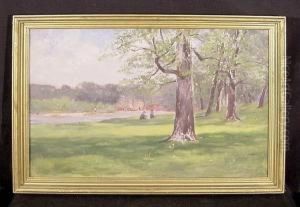 Fishing In The Park by Alfred Jansson