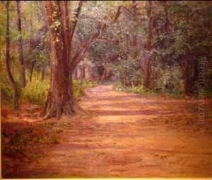 A Wooded Lane by Alfred Jansson