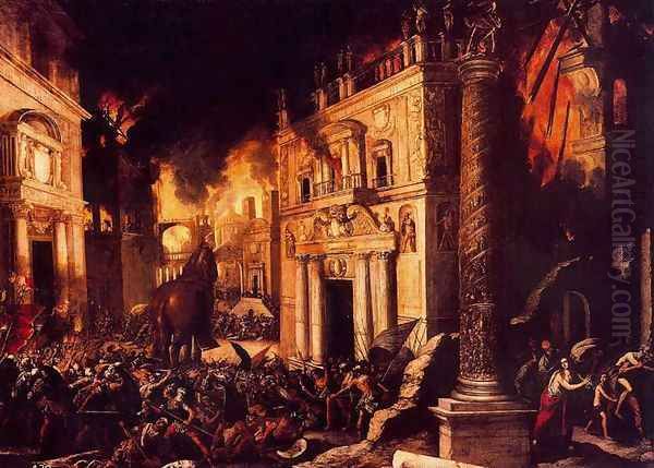 The burning of Troy - view 1