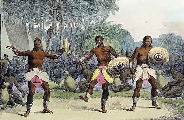Natives of the Sandwich Islands Dancing, from 'Voyage Pittoresque Autour du Monde', 1822 - view 1