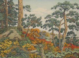 A Summer Landscape With Cottages by Bohumir Jaronek