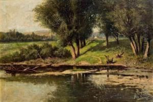 Seelandschaft Mit Fischer by Petr Jaros