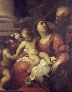 The Holy Family by Valerio Castello