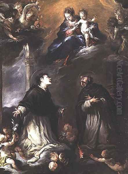 Madonna and Child appearing to two Dominican Saints - view 1