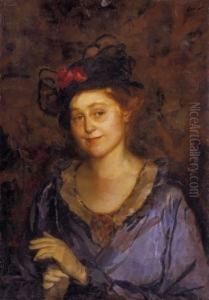 Lady In Blue Dress by Pal Javor