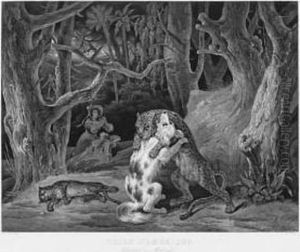 Chien D'amerique Defendant Sa Maitresse by Jean Pierre Marie Jazet