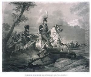 Huzarzy W Tyralierze by Jean Pierre Marie Jazet