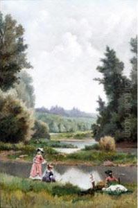 Fishing On The River by Paul Leon Jazet