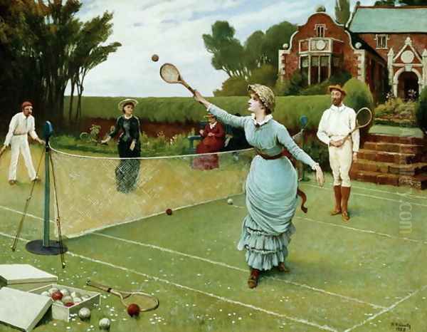 Tennis Players, 1885 - view 1
