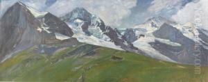 Eiger, Monch Und Jungfrau Von Der Kleinen Scheidegg Aus. by Gustave Jeanneret