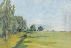 Sommerliche Wiesenlandschaft. by Gustave Jeanneret