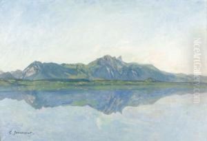 Sonnige Partie Am Thunersee. by Gustave Jeanneret