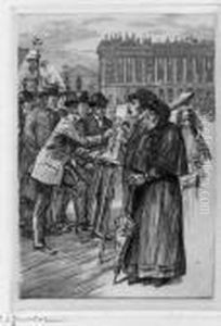 [dessinateurs Place De La Concorde] by Pierre Georges Jeanniot