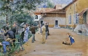 Les Joueurs De Croquet Et Les Joueurs De Boules