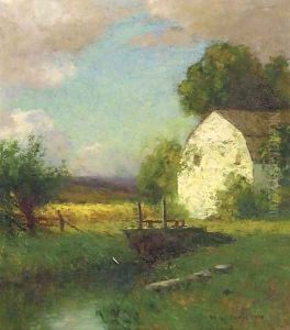 A barn in summer by Robert Bruce Crane