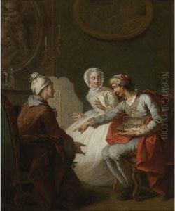The Doctor's Visit, Or "the
Charlatan," Also Known As Le Marchandd'orvietan Or L'operateur Barri by Etienne Jeaurat