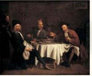Le Poete Piron A Table by Etienne Jeaurat
