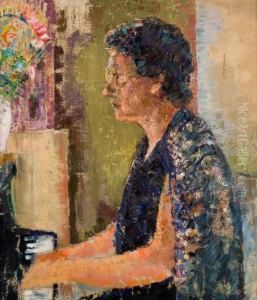 Dame Aan De Piano by Marcel Jefferys