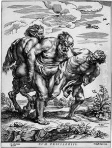 Silen, Begleitet Von Satyr Und Faun by Christoffel Jegher