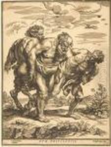 Silen, Begleitet Von Satyr Und Faun. by Christoffel Jegher