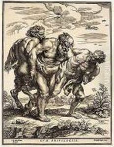 Silenus Accompanied By A Satyr And A Faun (holl.16) Silenus Accompanied By A Satyr And A Faun (holl.16)