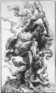 Hercules Fighting The Fury And The Discord (holl.15)