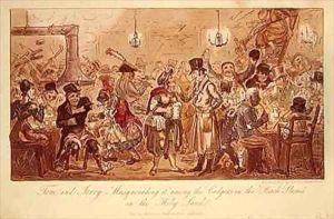 Tom and Jerry Masquerading It Among the Cadgers in the Back Slums in the Holy Land by George Cruikshank I