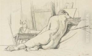 Female Nude by Mainie Harriet Jellett