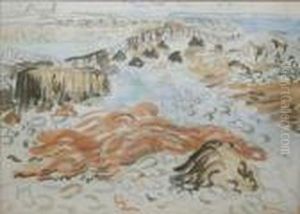 West Of Ireland Coastal Landscape by Mainie Harriet Jellett