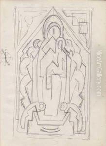 The Virgin And Child Enthroned And Flanked By Angels - view 1