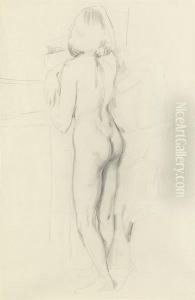 A Female Nude by Mainie Harriet Jellett