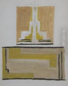 Rug, Curtain And Room Design by Mainie Harriet Jellett