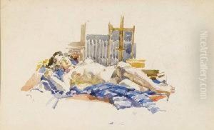 Reclining Nude by Mainie Harriet Jellett