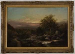 Coucher De Soleil Sur La Riviere Teigen by George Henry Jenkins
