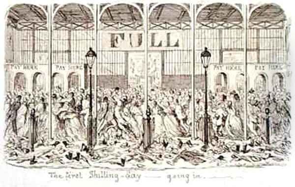 Mayhews Great Exhibition of 1851 The First Shilling Day Going In - view 1