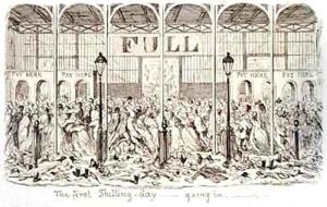 Mayhews Great Exhibition of 1851 The First Shilling Day Going In by George Cruikshank I