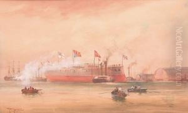 The Launching Of The King Edward Vii - view 1