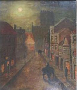 Street Scenes By Moonlight by Wilfred Jenkins