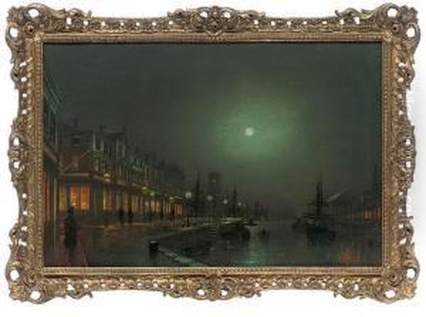 The Dock In Moonlight - view 1