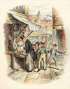 Oliver amazed at the Dodgers mode of Going to Work by George Cruikshank I