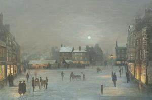A Moonlit Street Scene