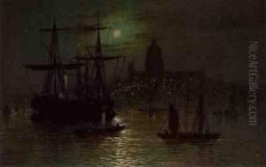 St Pauls From The Thames by Wilfred Jenkins